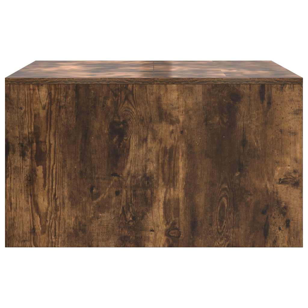 Coffee Table with Drawers Smoked Oak 70.5x70x40 cm
